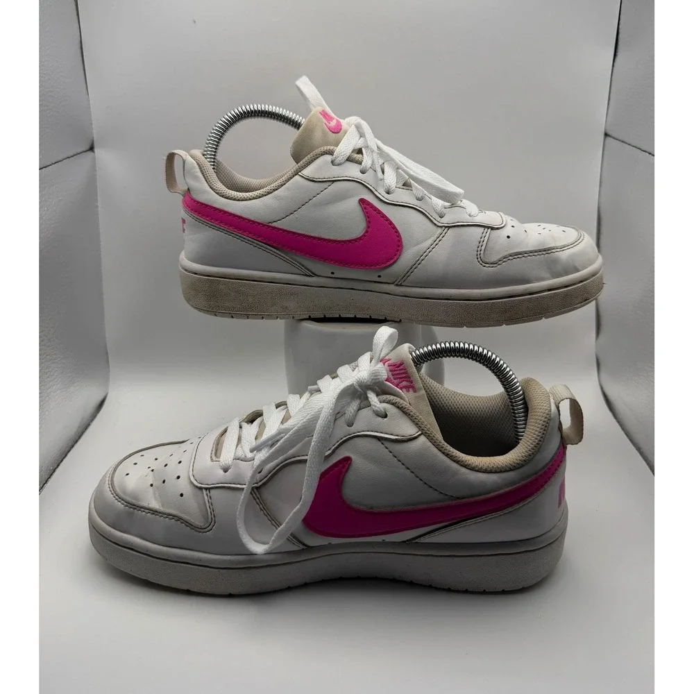 Nike Court Borough Low 2 Youth 6.5Y White Pink DV5456-113 Good Condition Retro